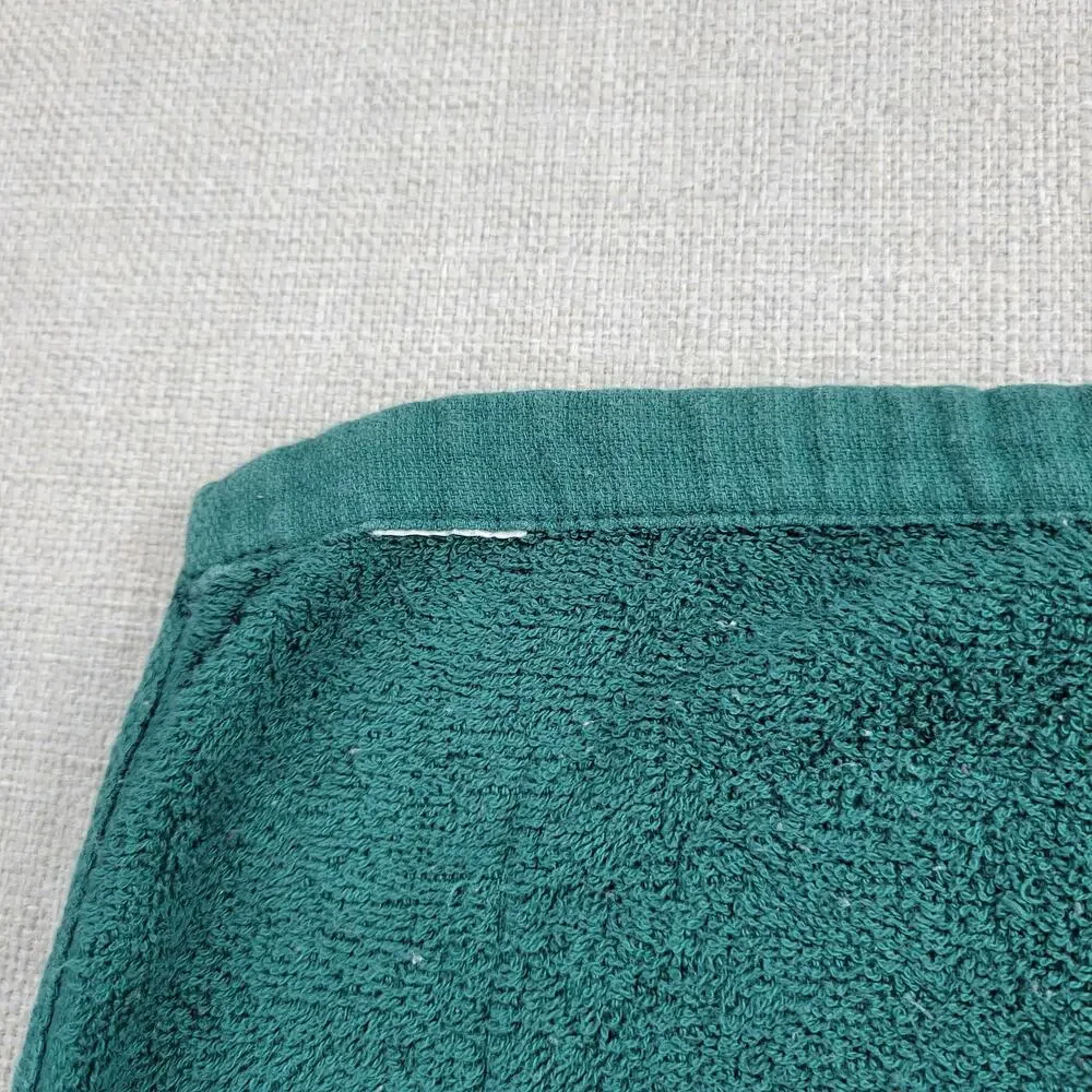 Vintage Cotton Terry Cloth Holiday Towel 2pcs Set Green Winter Snowman Holiday